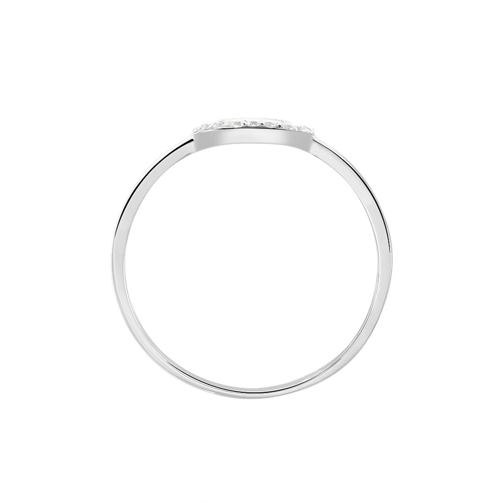 Damen Ring Weißgold 375 Perlmutt Perlmutt Tropfen  - Ringe mit Stein Damen | OROVIVO