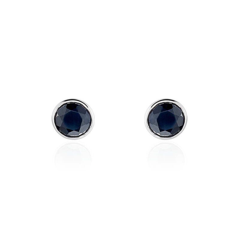 EDY ZARGE 2 Damen Ohrstecker Weißgold 375 (9 Karat) Saphir Blau 1,38 ct - Ohrstecker Damen | OROVIVO