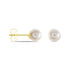 BOUTON Damen Ohrstecker Gold 585 (14 Karat) Zuchtperle Wei&szlig;