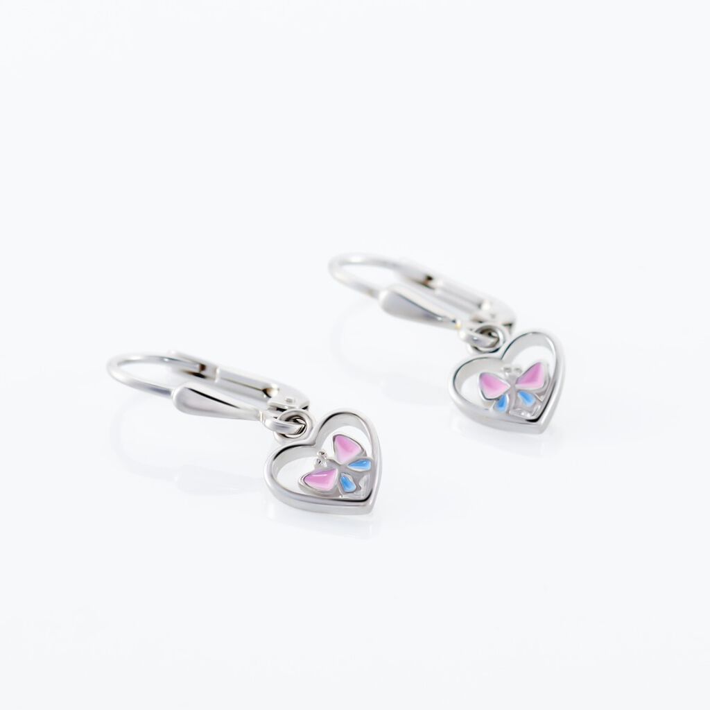 IRA SCHMETTERLING Kinder Ohrringe Lang Silber 925 Herz