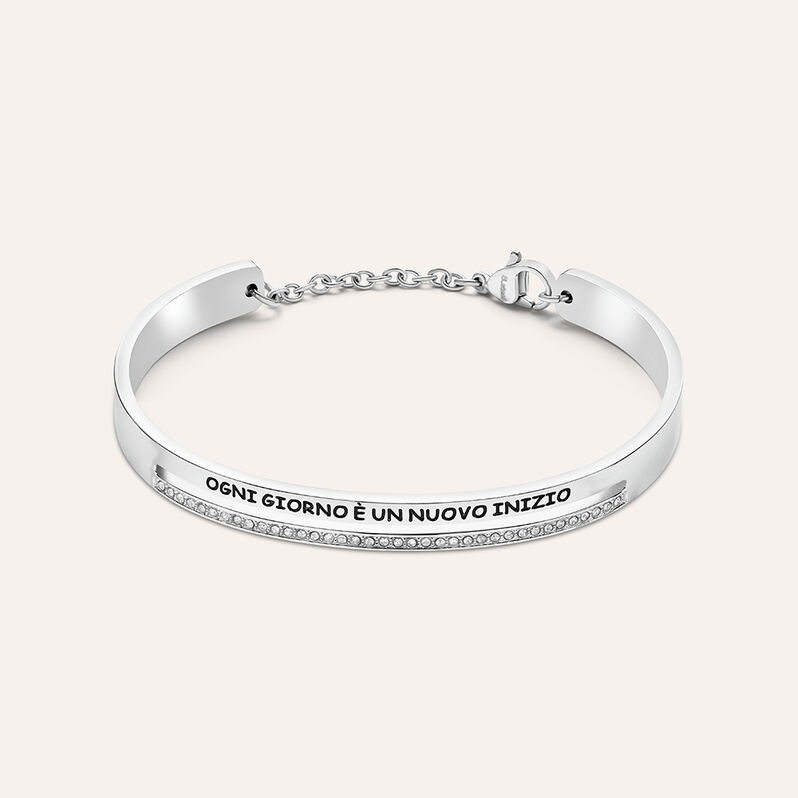 Bangle Sunrise Acciaio Cristallo - Spannringe Damen | OROVIVO