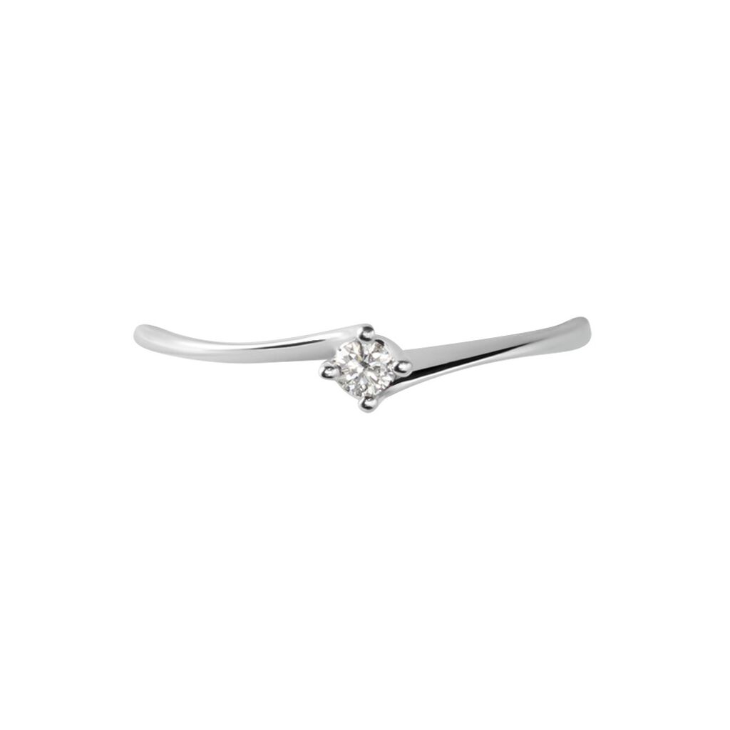 Damen Ring Weißgold 750 Diamant 0,05ct Firmamenti  - Solitärringe Damen | OROVIVO