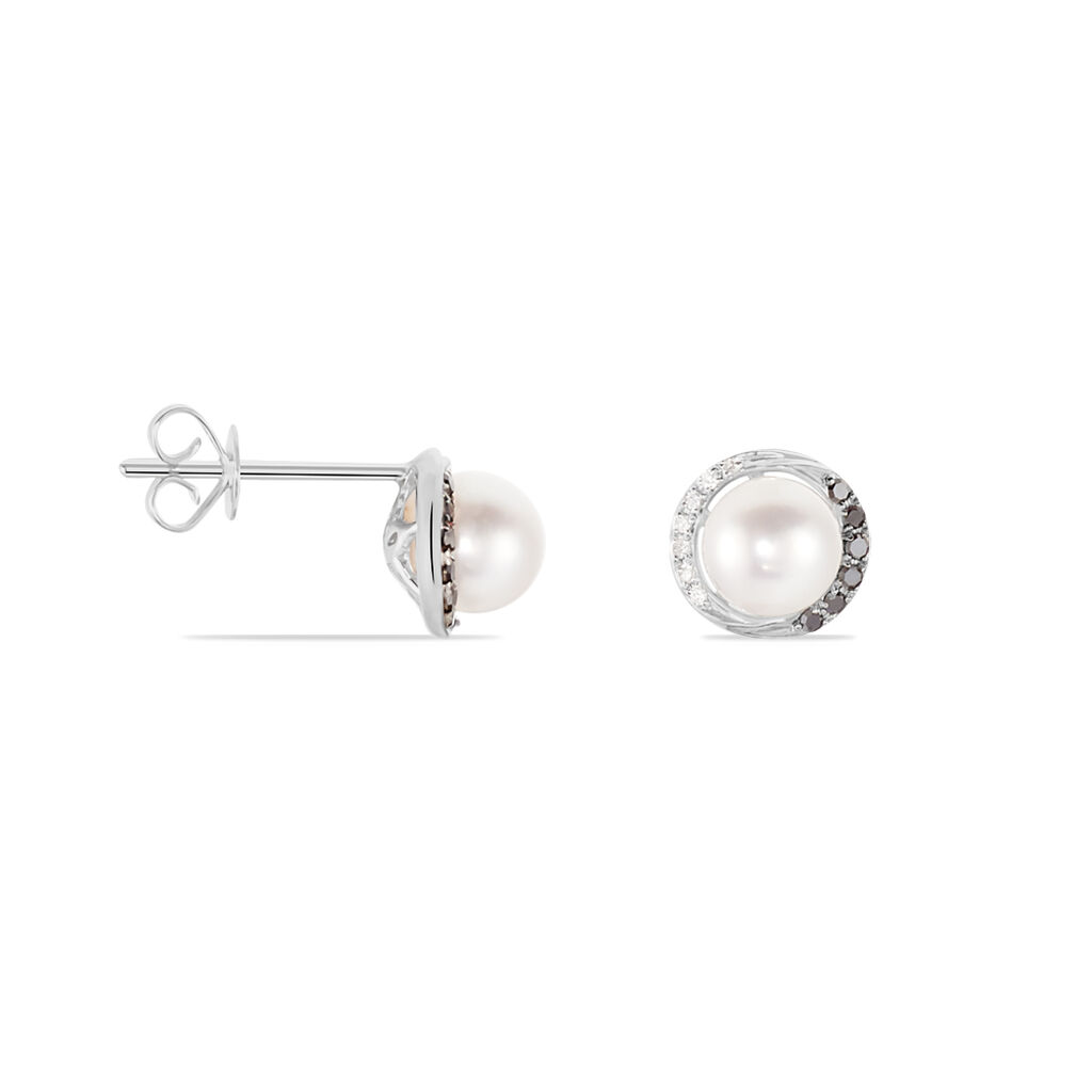 Damen Ohrstecker Weißgold 375 Zuchtperle Perlmutt  - Ohrstecker Damen | OROVIVO