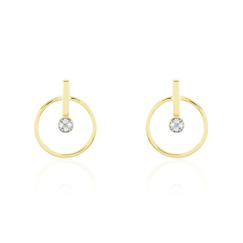 Boucles D'oreilles Or Jaune Adrienn Diamants - Spannringe Damen | OROVIVO