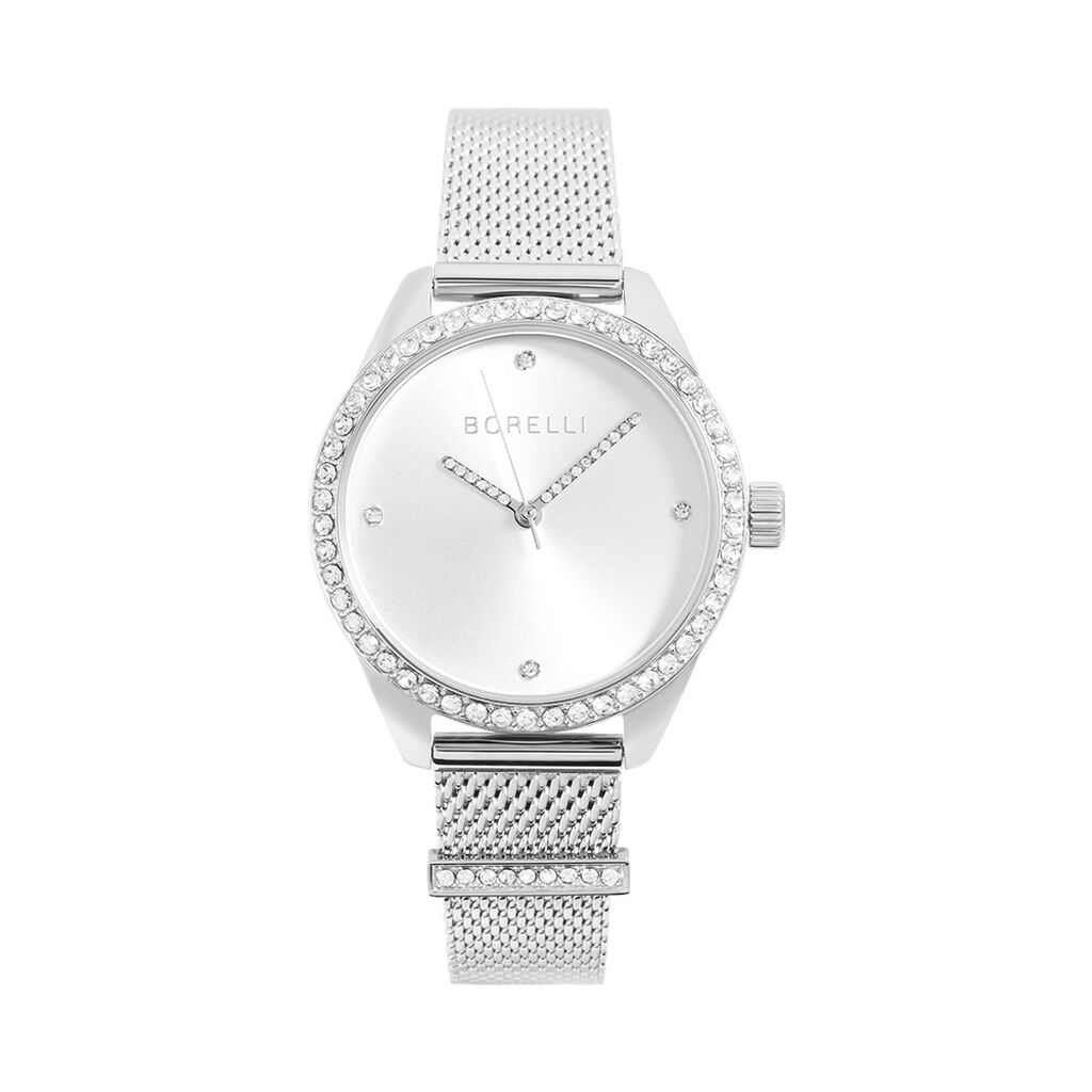 🦚 BORELLI Damenuhr Bregenz BR.2884L/02M Quarz, Uhr mit Stein