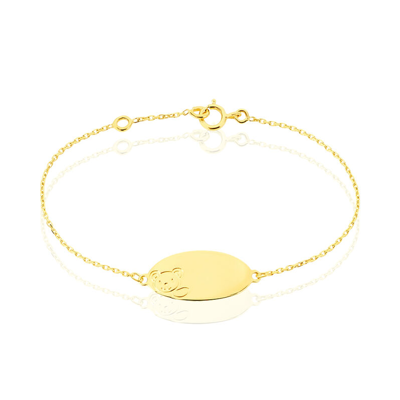 Bracelet Identité Gaspardine Maille Forcat Or Jaune - Spannringe Kinder | OROVIVO