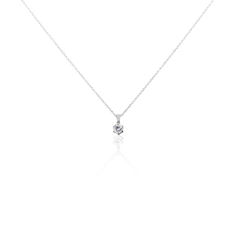MARIETA Damen Collier Silber 925 Zirkonia Wei&szlig; 1,35 ct B 1,15 mm - Halsketten Damen | OROVIVO