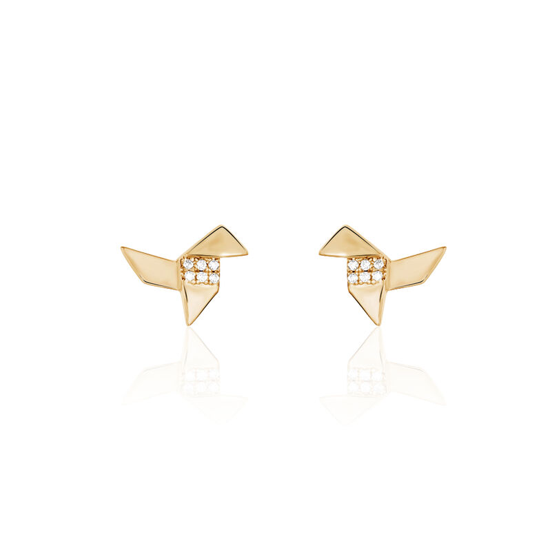 Boucles D'oreilles Plaque Or Oganita - Spannringe Damen | OROVIVO