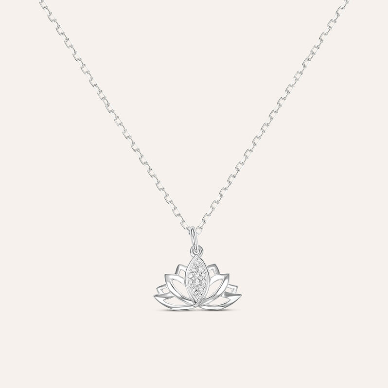 Collana Claire Oro Bianco Cubic Zirconia - Spannringe Damen | OROVIVO