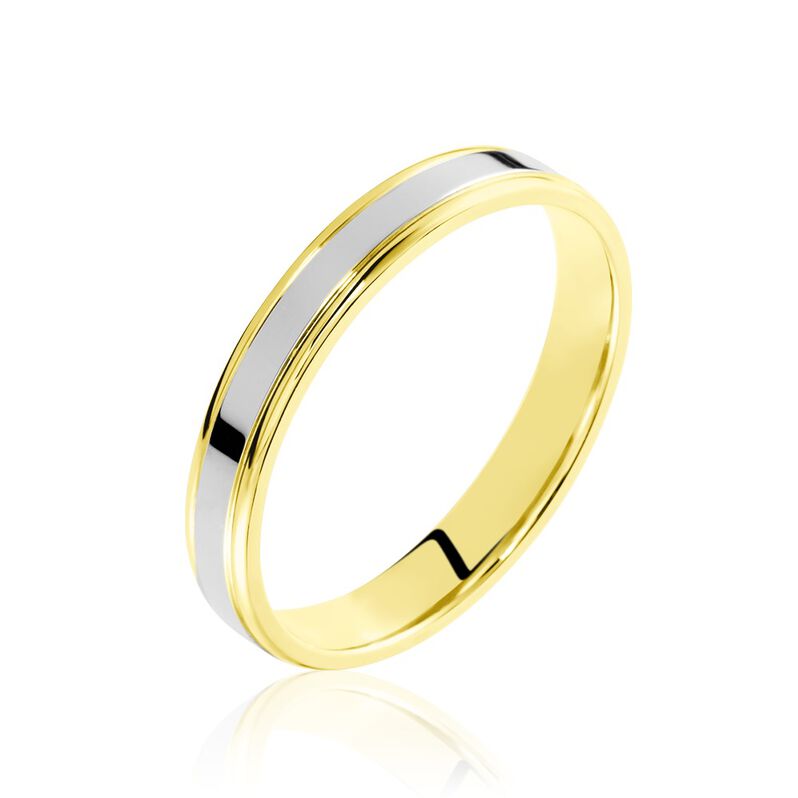 Alliance Beatrice Ruban Plat Or Bicolore - Spannringe Familie | OROVIVO