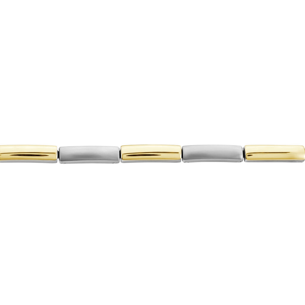 Damen Armband Titan Bicolor Silber/Roségold Ohne Stein Rechteckig Ember 4,00mm  - Armbänder mit Anhänger Damen | OROVIVO