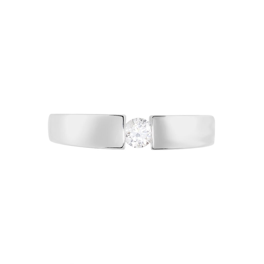 SEVILLE Damen Ring Wei&szlig;gold 375 (9 Karat) Diamant Wei&szlig; 0,2 ct