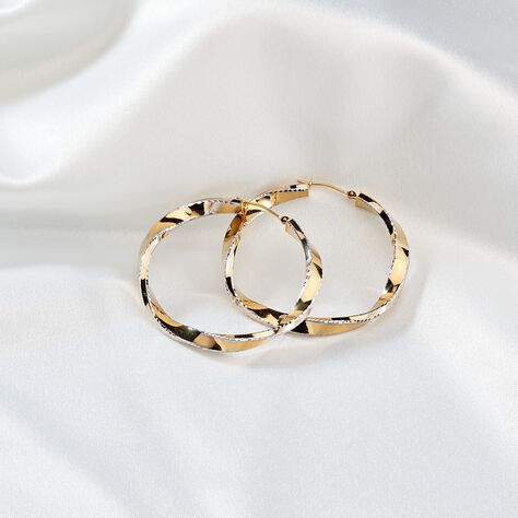 Damen Creolen Gold 375 Bicolor - Creolen Damen | OROVIVO
