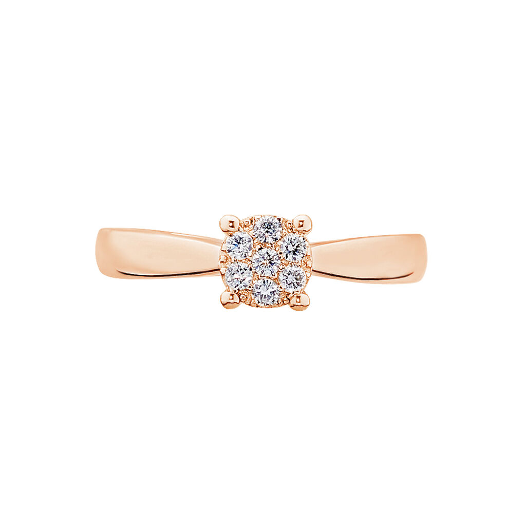 Bague Solitaire Collection Grace Or Rose Diamant - Spannringe Damen | OROVIVO