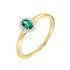 MARION Damen Ring Gold 585 (14 Karat) Smaragd Grün 0,3 ct