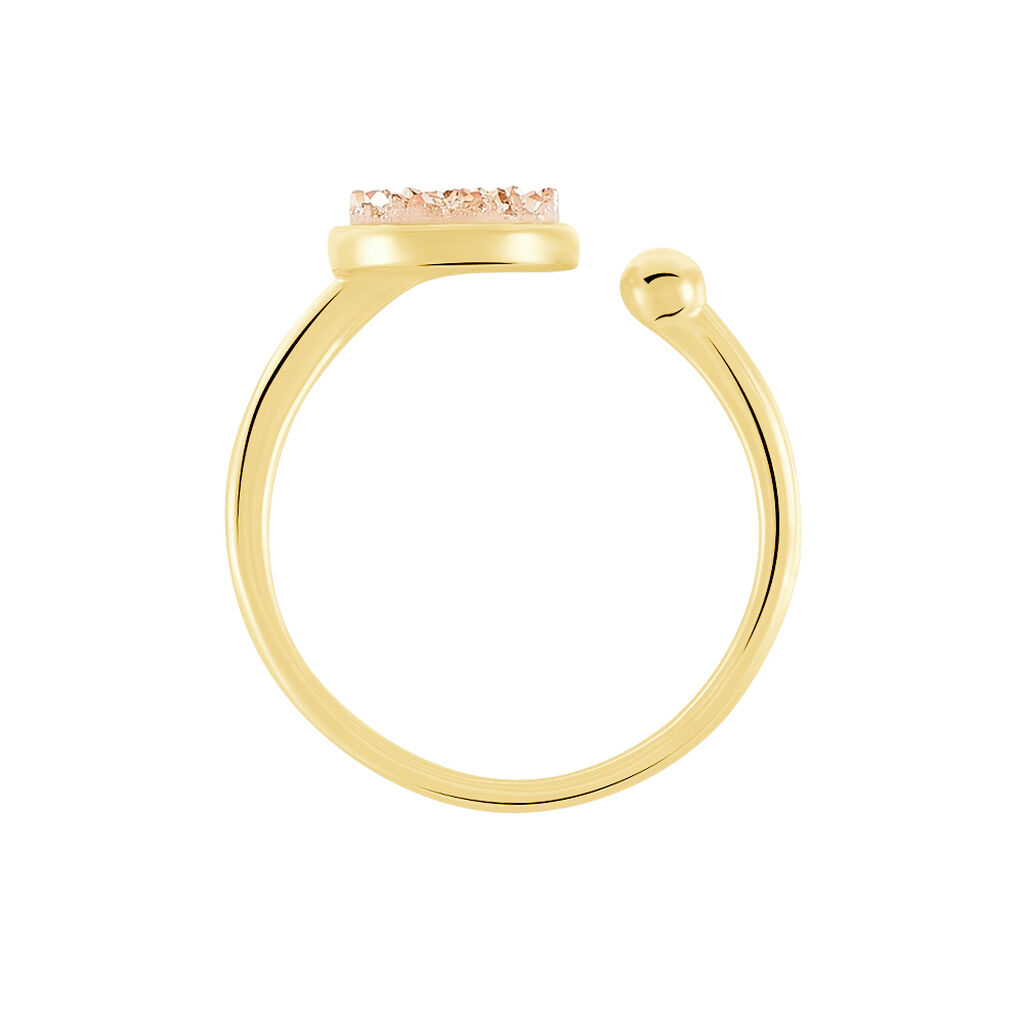 ELEANOR Damen Ring Silber vergoldet 925 Achat Cognac