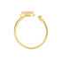 ELEANOR Damen Ring Silber vergoldet 925 Achat Cognac