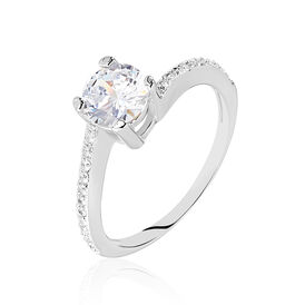 Damenring Silber 925 Zirkonia rhodiniert - Ringe mit Stein Damen | OROVIVO
