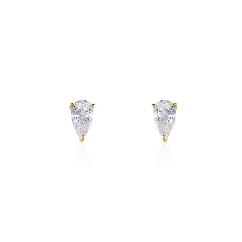 Damen Ohrstecker Gold 375 (9 Karat) Zirkonia Wei&szlig; 0,74 ct - Ohrstecker Damen | OROVIVO