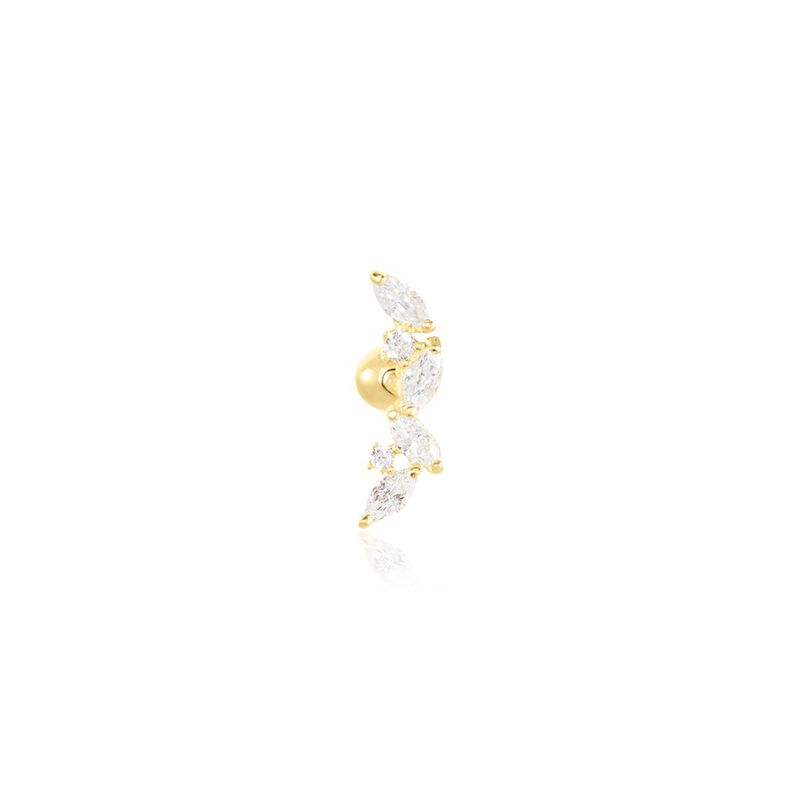 Piercing Nina Or Jaune Oxyde De Zirconium - Spannringe Damen | OROVIVO