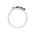 ANGIE Damen Ring Wei&szlig;gold 375 (9 Karat) Saphir Blau 0,03 ct Blume