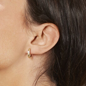 Creole Gold 750 Synthetische Diamanten 0,41ct - Creolen Damen | OROVIVO