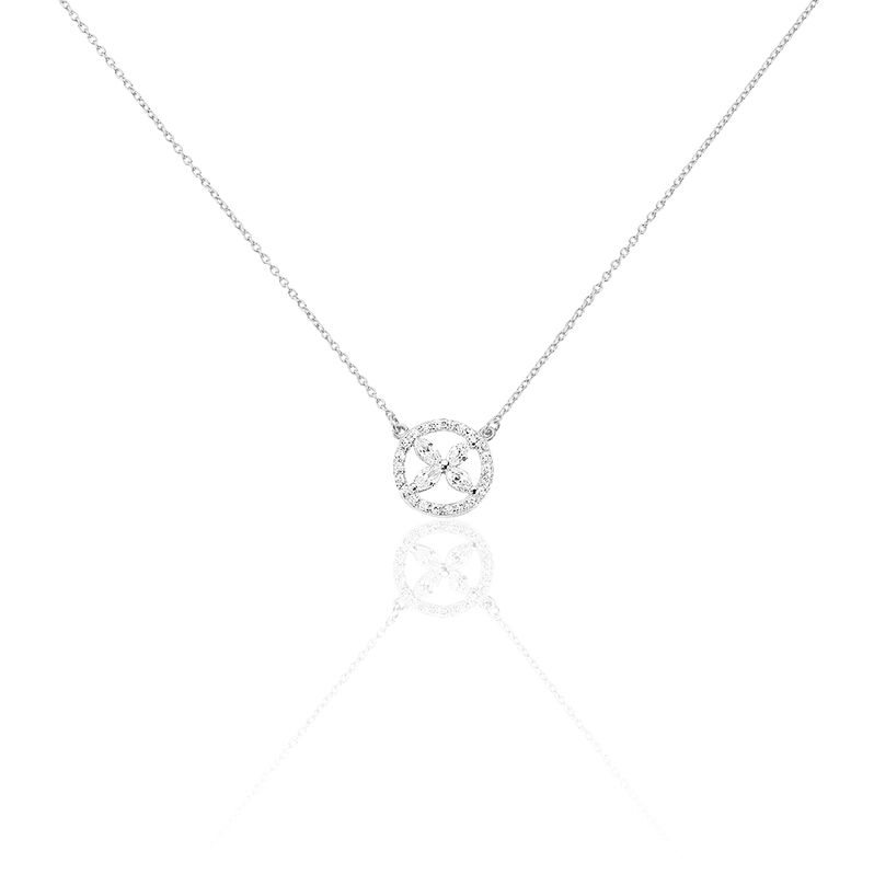 Collier Nalia Argent Blanc Oxyde De Zirconium - Spannringe Damen | OROVIVO