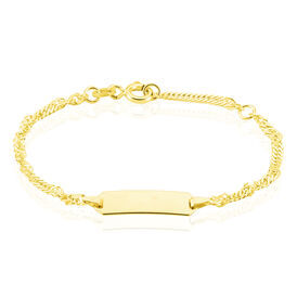 Kinder Id Singapurkette Armband Gold 375  - ID-Armbänder Kinder | OROVIVO
