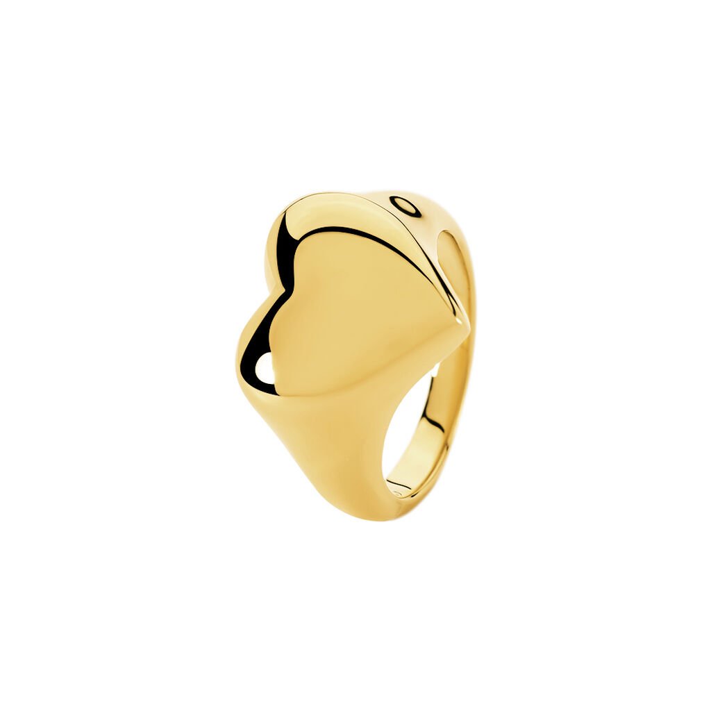 LEONIE Damen Ring Edelstahl vergoldet Herz B 14,5 mm - Ringe Damen | OROVIVO