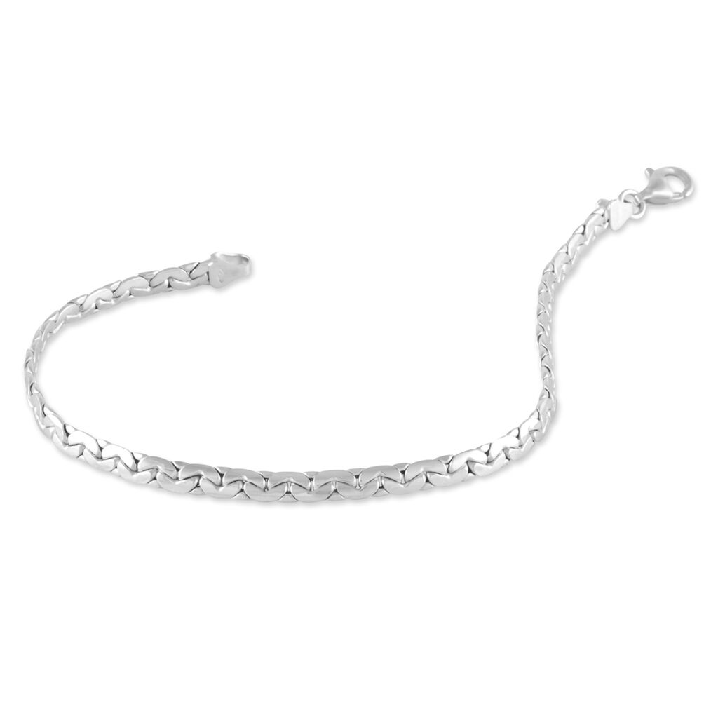 Bracelet Ivy Maille Haricot Or Blanc - Spannringe Damen | OROVIVO
