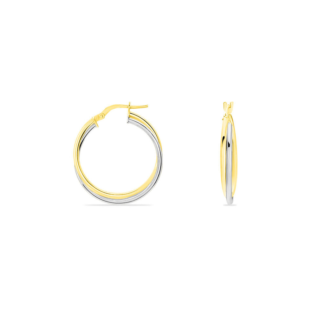 TITA CROISEES FILS Damen Creolen Gold Bicolor 375 (9 Karat) B 1,5 mm - Creolen Damen | OROVIVO