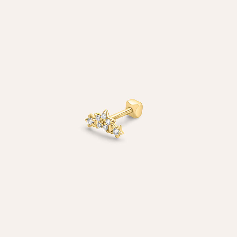 Piercing Orecchio Tragus Helix Conch Bon Ton Oro Giallo Cubic Zirconia - Spannringe Damen | OROVIVO