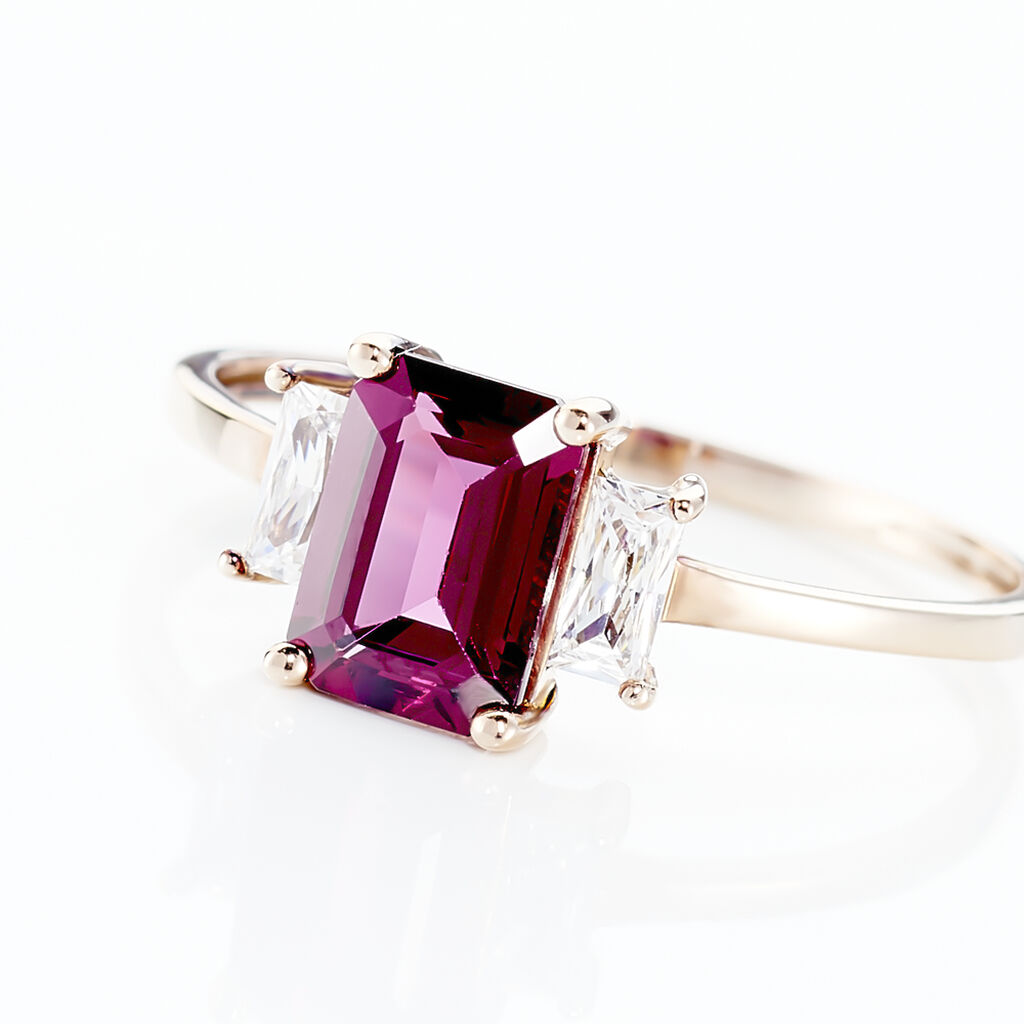 Bague Or Rose Aimie Rhodolite Rose - Spannringe Damen | OROVIVO