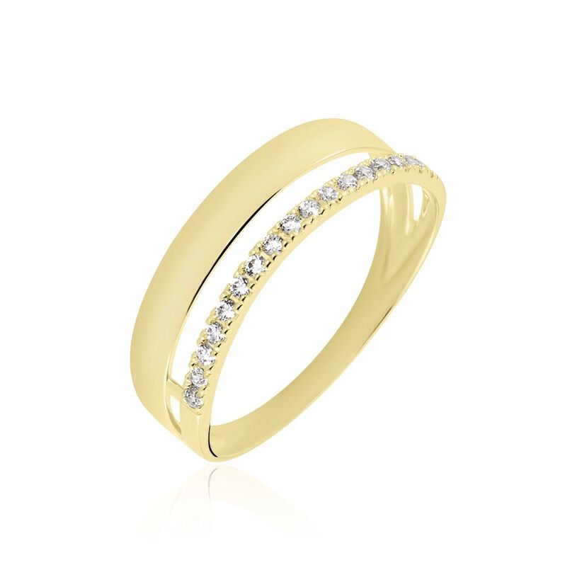 KATIANA Damen Ring Gold 375 (9 Karat) Zirkonia Wei&szlig; 0,27 ct - Ringe mit Stein Damen | OROVIVO