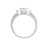 Olivia Damen Ring Silber 925 Glas Blau Oval