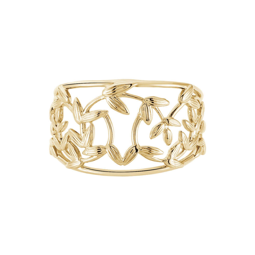 Bague Plaque Or Resli Feuillage - Spannringe Damen | OROVIVO