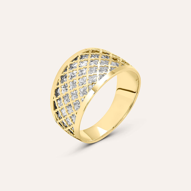 Anello Fascia Isabelle Oro Bicolore - Spannringe Damen | OROVIVO