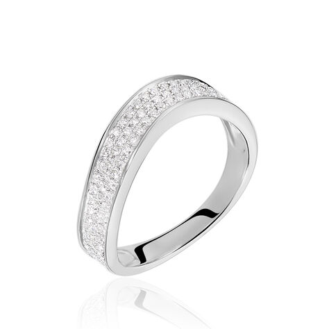 Damenring Weißgold 750 Diamanten 0,339ct - Ringe mit Stein Damen | OROVIVO