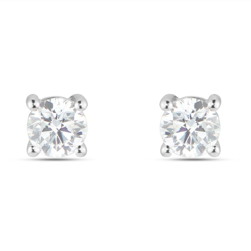 Orecchini Lobo Punto Luce Diamade Oro Bianco Diamante Lab-Grown - Spannringe Damen | OROVIVO