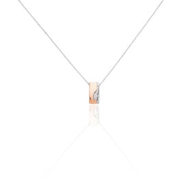 Damen Halskette Gold 375 Bicolor Diamanten 0,06ct  - Ketten mit Anhänger Damen | OROVIVO