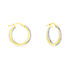 ALDONA Damen Creolen Gold Bicolor 375 (9 Karat) B 1,7 mm