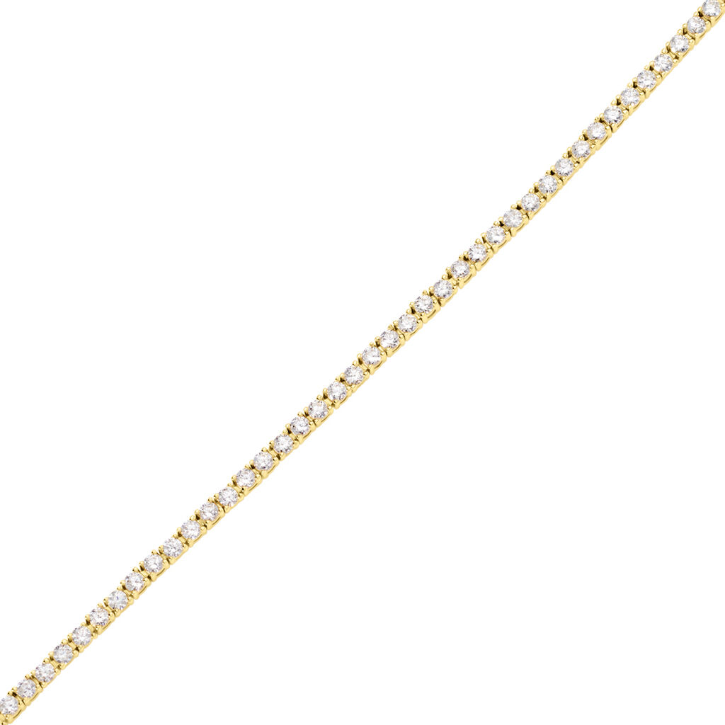 AUREISEL Damen Armband Silber vergoldet 925 Zirkonia Wei&szlig; 4,21 ct