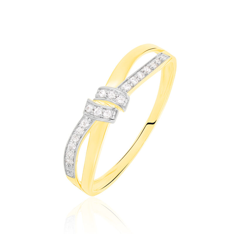 Bague Or Jaune Sindy Diamants - Spannringe Damen | OROVIVO
