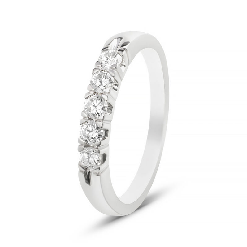 Anello Riviere Firmamenti Oro Bianco Diamante - Spannringe Damen | OROVIVO