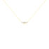 VIERECKIG Damen Collier Gold Bicolor 375 (9 Karat) Diamant Wei&szlig; 0,16 ct