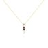 EVITTA Damen Collier Silber vergoldet 925 Andere Steine Kastanienbraun 2,95 ct