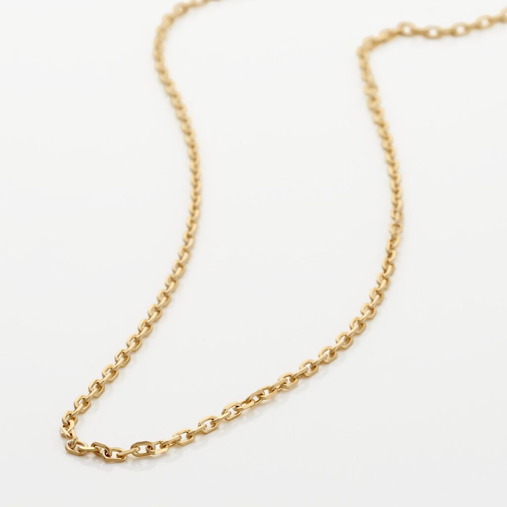 Damen Ankerkette Gold 375 Diamantiert  - Halsketten Damen | OROVIVO