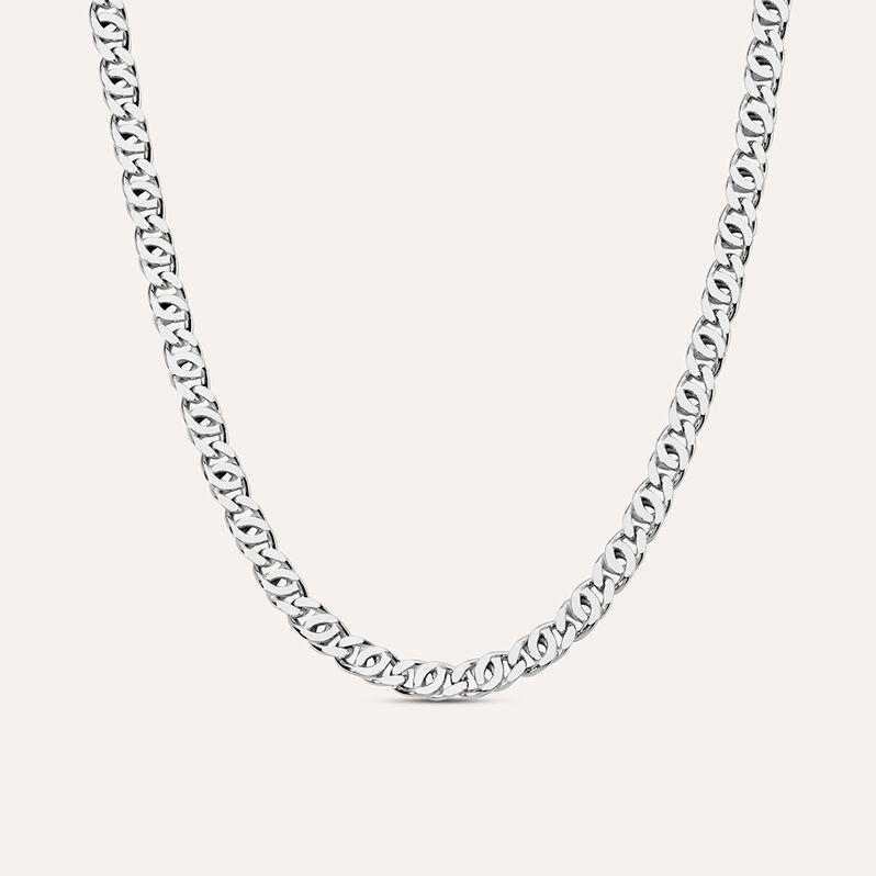 Catena Gentleman Argento Rodiato - Spannringe Herren | OROVIVO