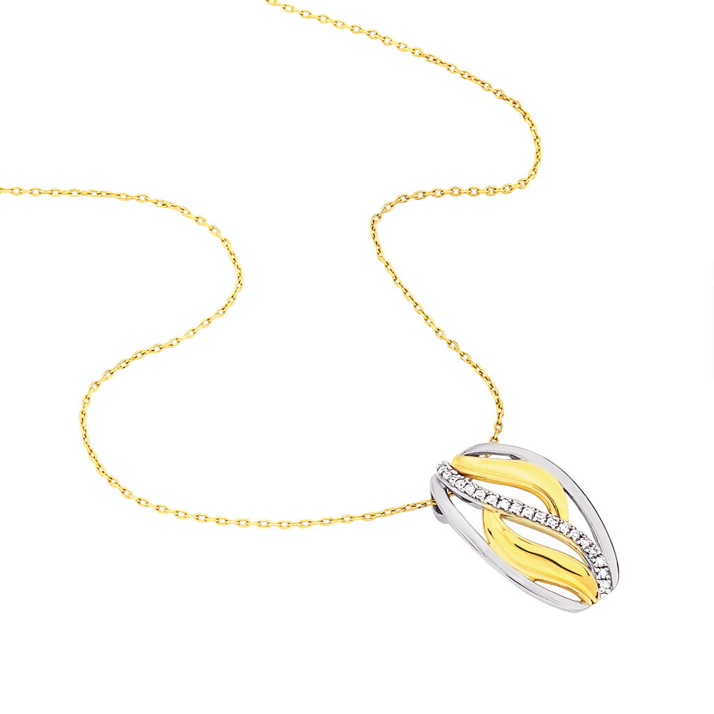 Collier Adèle Or Bicolore Et Diamant - Spannringe Damen | OROVIVO