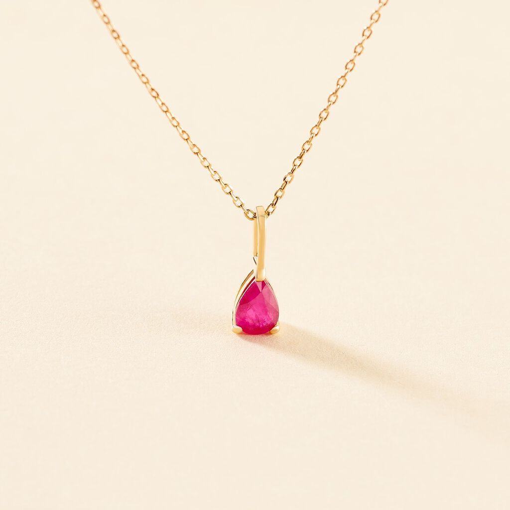 Collier Goutte Or Jaune Rubis - Spannringe Damen | OROVIVO